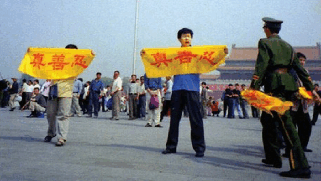 Manifestation en Chine des Falun Gong