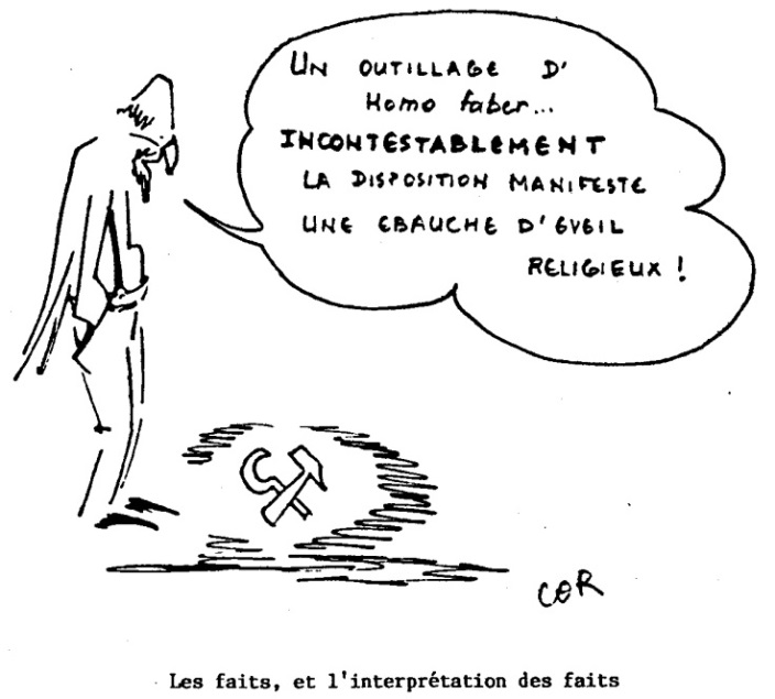 croquis humoristique sur l'interprétation des faits