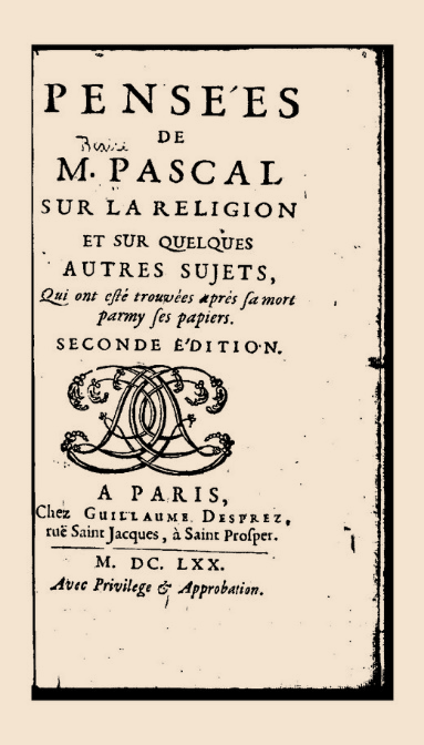 Édition originale des Pensées.