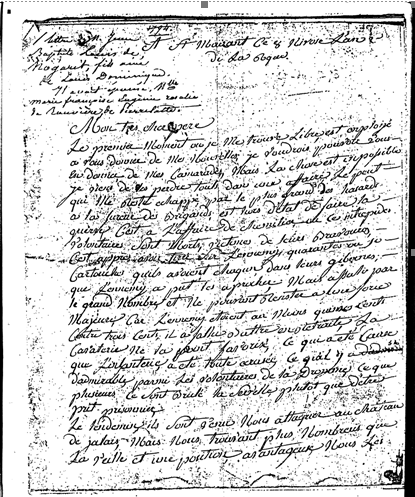 Fragment de lettre